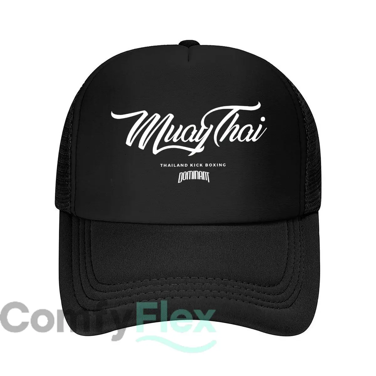 Muay Thai Thailand Kick Boxing Dominant Text Mesh Baseball Cap Casual Hat Outdoor  For Womens Unisex Female