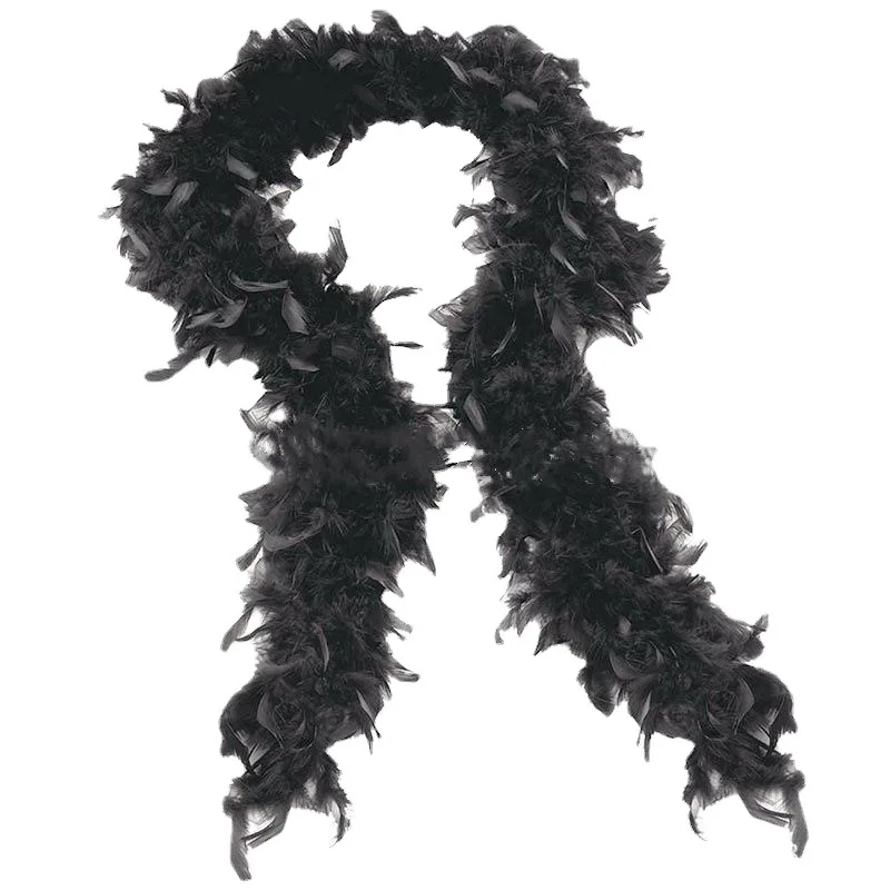 Prom Show Catwalk Bar Decoration Feather Fire Piece Feather Scarf 1.8 Meters 40 Grams Carnival Halloween