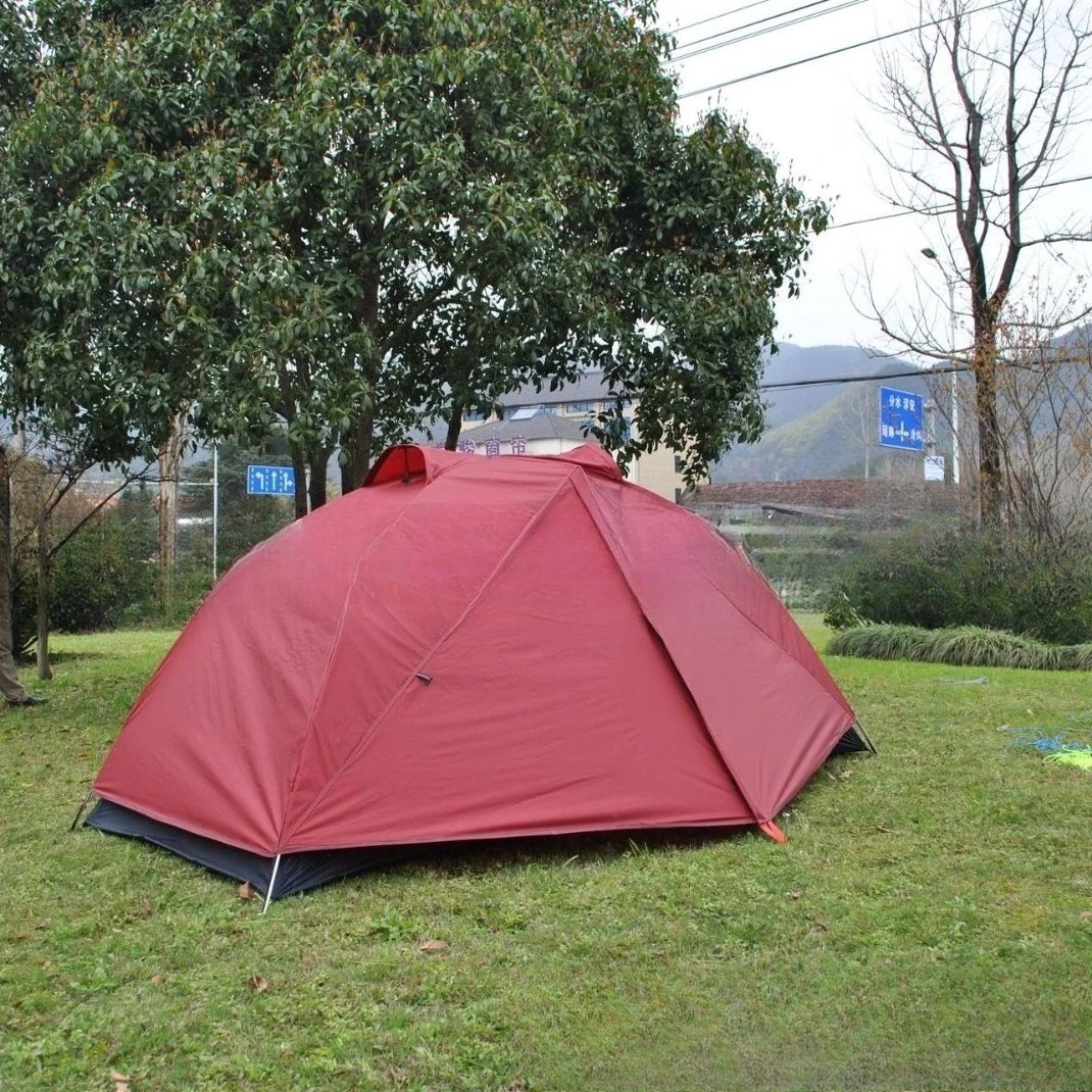 20D silicon coated ultra-light 2-person Huba tent with compartment, one room and one living room, camping tent