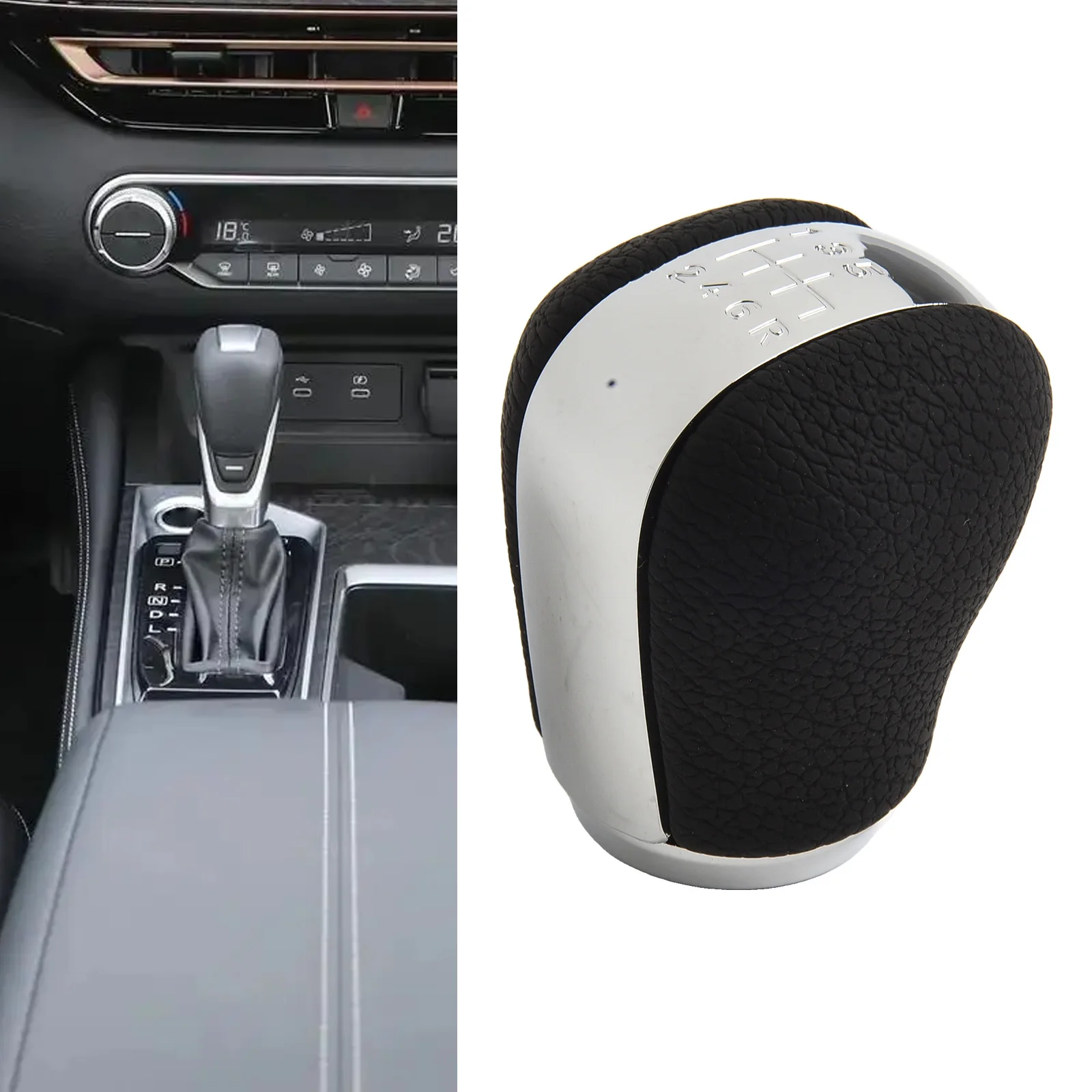 

Car Interior Upgrade Chrome 6 Speed Shift Knob Sleek Modern Design Stylish Upgrade Direct Plug-and-Play Fitment