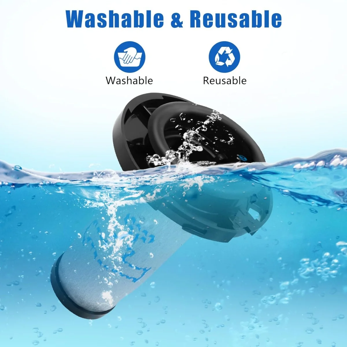 Reusable Pre-Filter for Rowenta X-Force Flex 9.60 Aqua Allergy Animal / X-Nano,Washable HEPA Filter for ZR009010 Accessories image 6