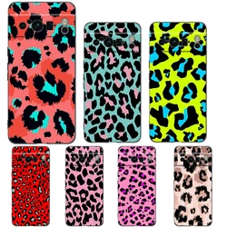 Leopard Print Pattern Phone Case For Google Pixel 8 7 6 Pro 6A 7A 5G Soft Silicone Shockproof TPU Black Cover Fundas