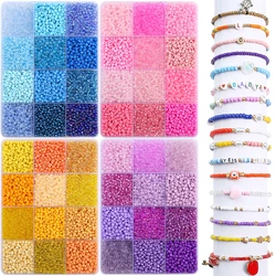 6000Pcs/Box 3mm Kit Czech Glass Seed Beads For Jewelry Making Multi Color Round Loose Beads Set Diy Earring Bracelet Accessories