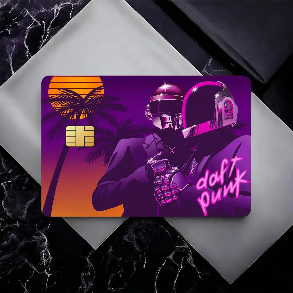 Band D-Daft Punk Bank Card Sticker Film Tape Skin For Credit Card Debit Card Waterproof Stickers