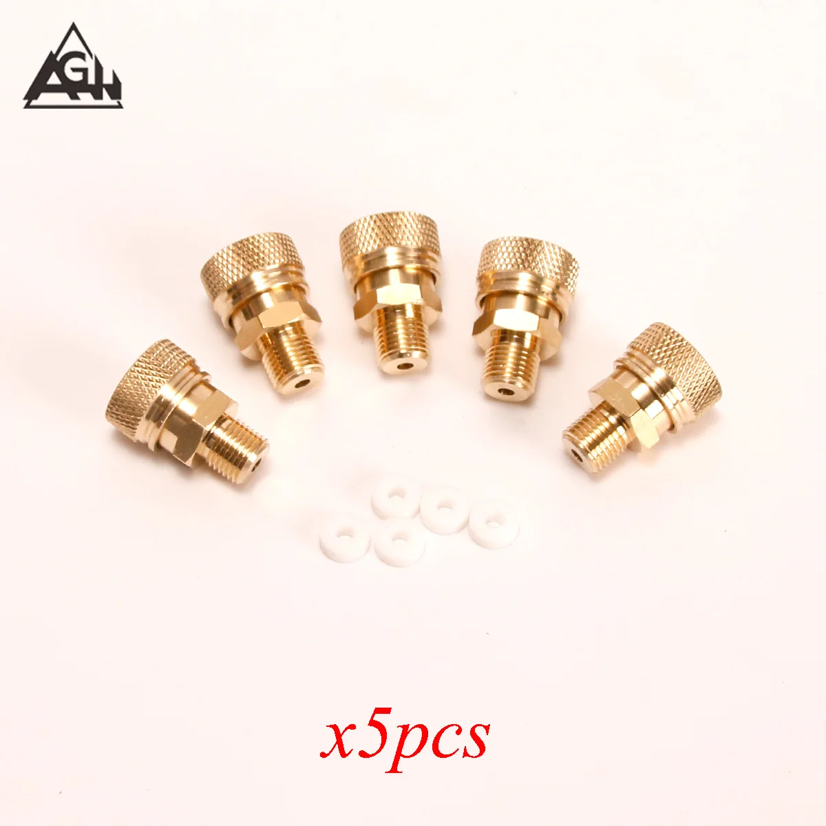 

PCP Paintball High Pressure Connector Fill Hose Charging Fitting 8MM Male Female Quick Disconnect Threads M10 Copper Brass 5PCS