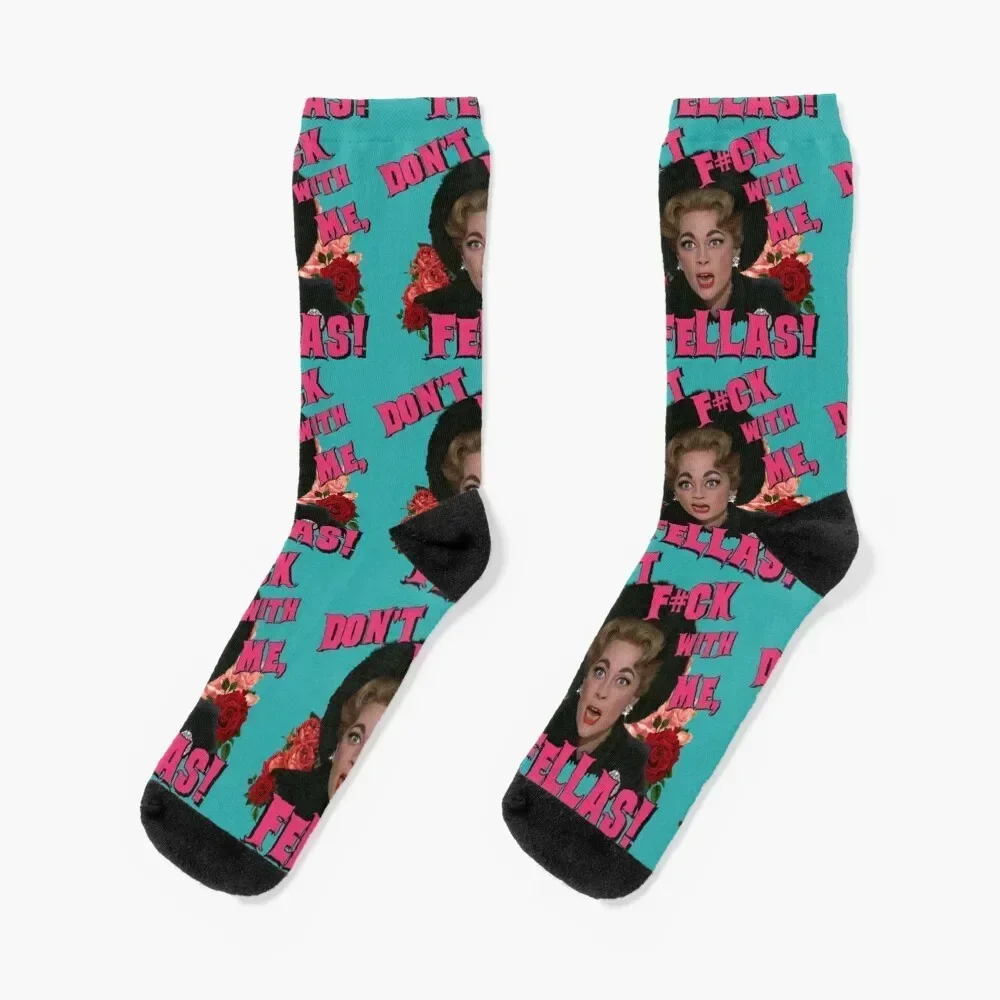 Dont F**K with me FELLAS! - Mommie Dearest Quote Print! Socks tennis cycling Socks For Girls Men's