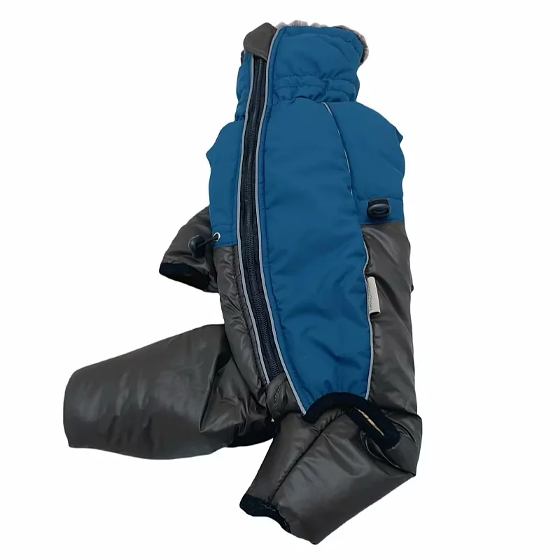 Winterjas met reflecterende elementen, vierpotig model, extra dik, winddicht en warm, met ritssluiting, geschikt voor Italiaanse windhond, whippet en bedlington.