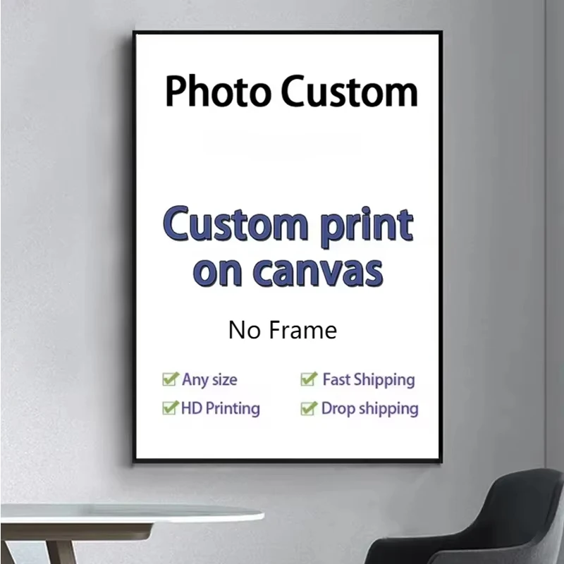 1pc Customised Personalised Photo Personalised Wall Art Poster Custom Images for Loved Ones, Friends and Pets Home Decor