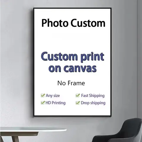 1pc Customised Personalised Photo Personalised Wall Art Poster Custom Images for Loved Ones, Friends and Pets Home Decor