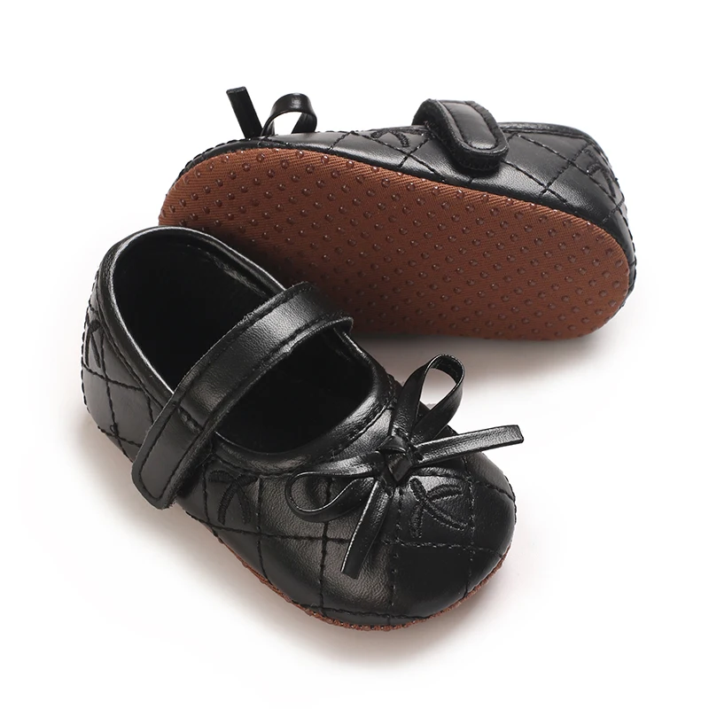 Spring Autumn Beautiful Baby Girl Princess Shoes Soft Soled Butterfly Bowknot Fashion Design Solid Newborn Prewalker Shoes