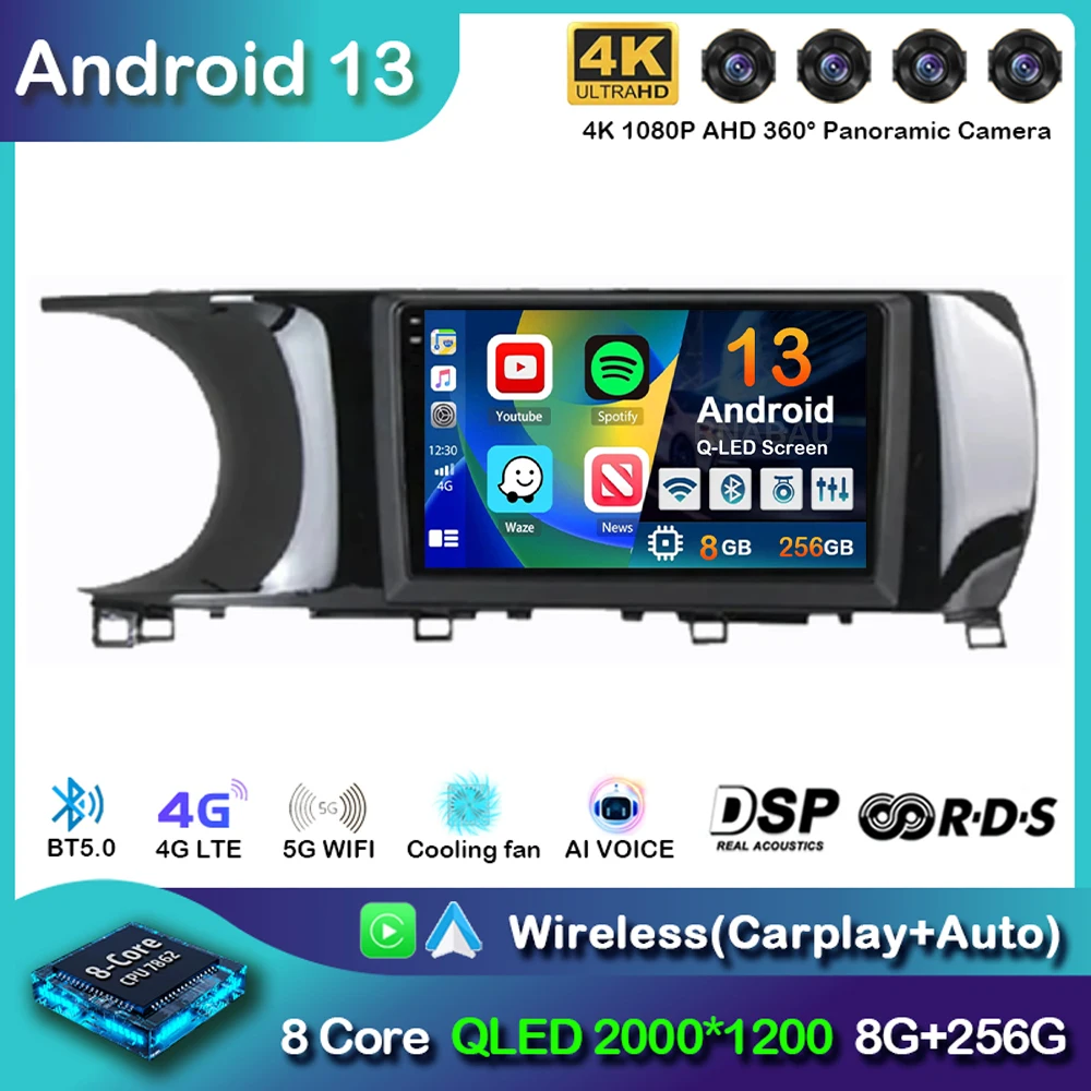 

Android 13 Carplay Auto WIFI 4G Car Radio For Kia K5 3 III 2020 2021 Multimedia Video Player Navigation GPS DSP Stereo Head Unit