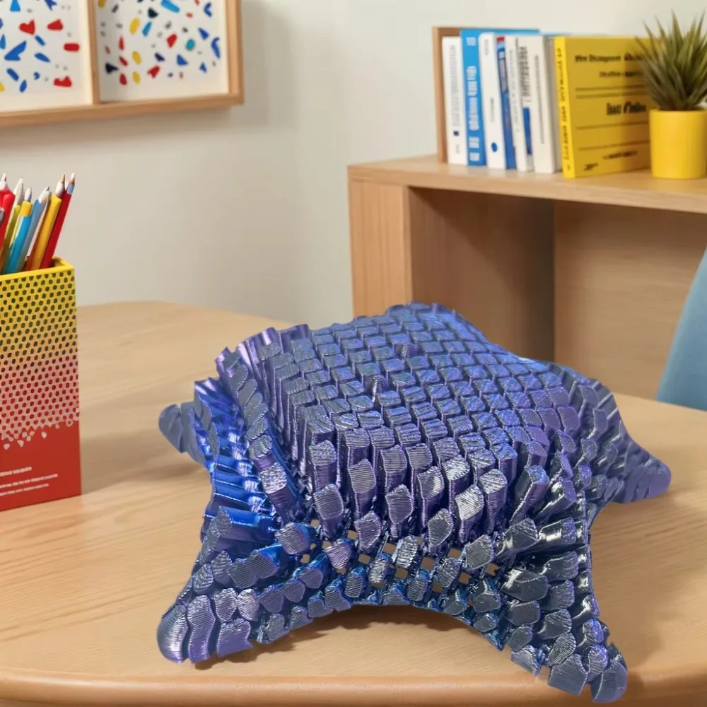 カラフルなヒトデの装飾、可動ジョイント付き、3Dプリントされたヒトデ、グラデーションマルチカラー可動ヒトデ