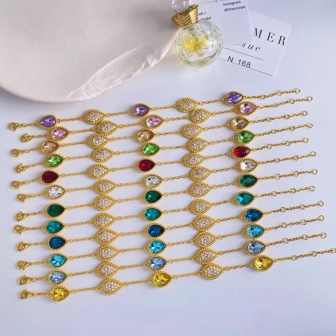 

5A Multi Cut Water Drop Zircon Bracelet Bohemian Serpentine Style Luxury S925 Pure Silver Women's Gift Wedding Anniversary Gift