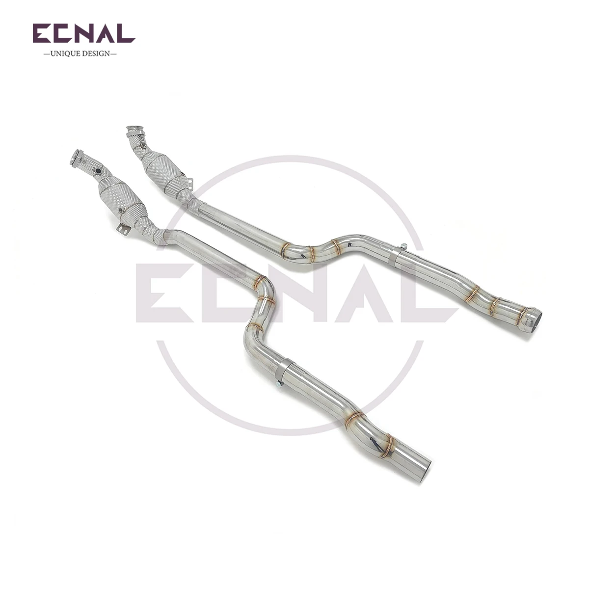 

Ecnal Exhaust Downpipe with Catalytic Converter SS304 Exhaust Pipe for Mercedes Benz CLS300 CLS320 CLS350 CLS400 3.5L 2012-2017