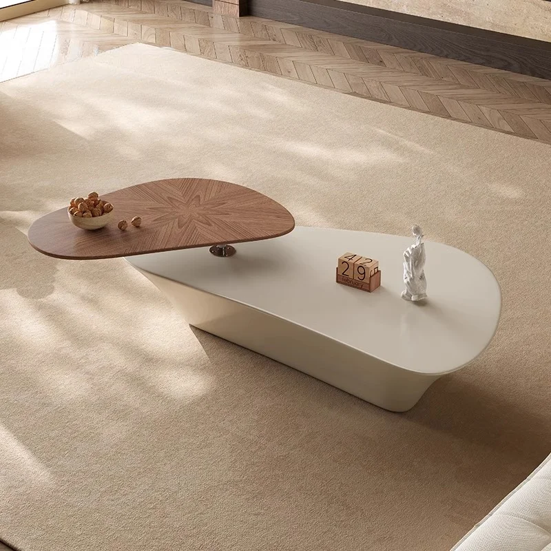 

Coffee table special-shaped rotatable high-end large apartment living room household high-end furniture