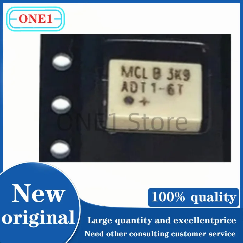 1PCS/lot New original ADT1-6T+ ADT1-6T 7.66dB 1° 30kHz~125MHz 3dB 50Ω:50Ω SMD-6P Balun ROHS