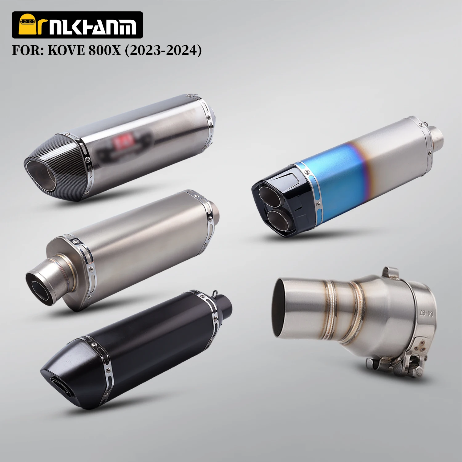 

Выхлопная система мотоцикла KOVE 800X 23-24, модифицированная с глушителем из нержавеющей стали с DB killer для Rally KOVE 800X/800X