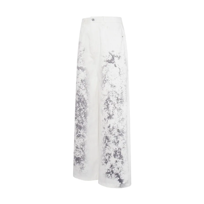 HKSH Spring New Men Loose-Fit Jeans China-Chic Ink Painting Design Unique Trend Brand Heavy Fashion Ins Vibe Denim Pants HK20850