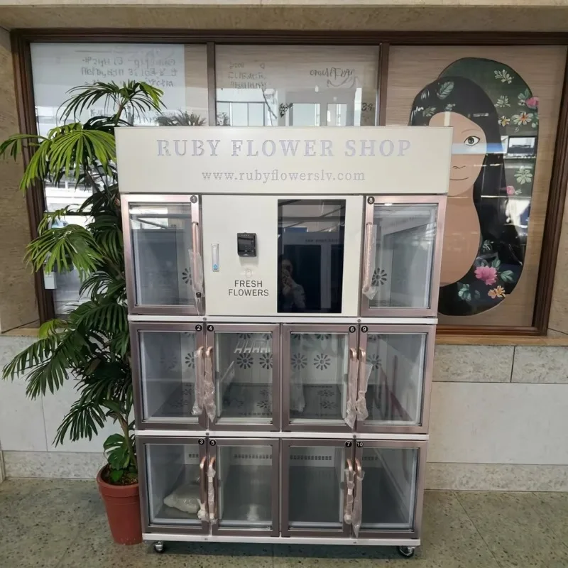 Factory's Big Flower Vending Machine Auto Card Cooler Temperature for Fresh Flowers