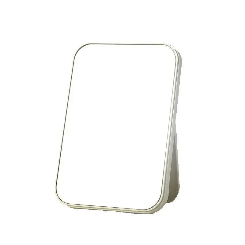 مرآة مكياج كبيرة الحجم ذات قائمة عالية لسطح المكتب أداة تزيين قابلة للطي محمولة كبيرة مربعة للأميرة مرآة مكياج #5