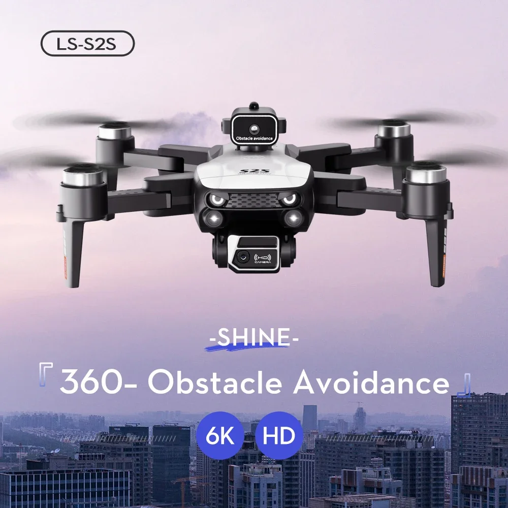 New S2S Drone 8K Professional HD Dual Camera Brushless Obstacle Avoidance Aerial Photography Foldable Quadcopter Toys Gifts