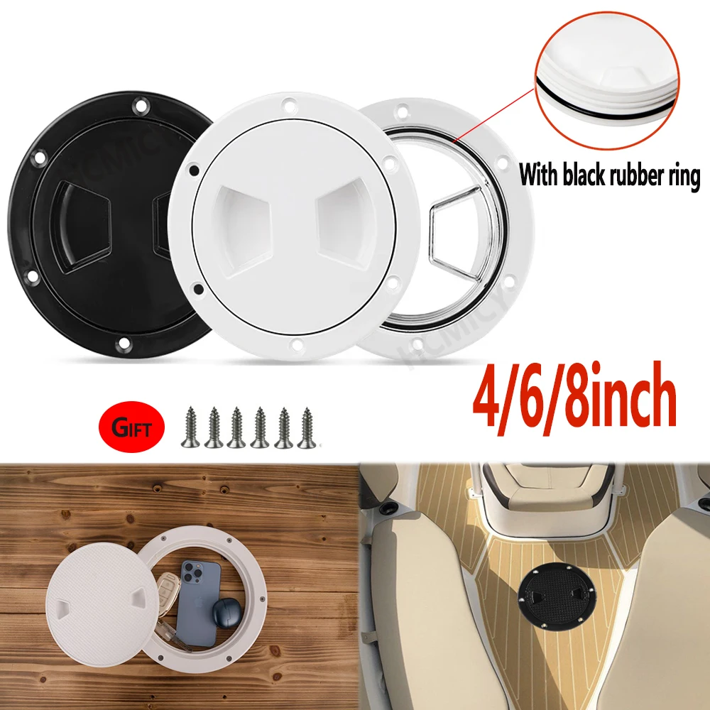 4' 6' 8' Boat Accessories Boat Hatch Round Non Slip Inspection Hatch W/Detachable Cover for Marine Boat Yacht Con