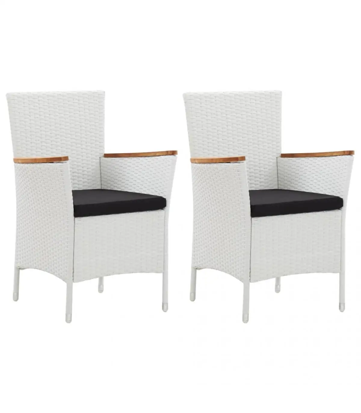 Garden chairs garden chairs 2 units white synthetic rattan