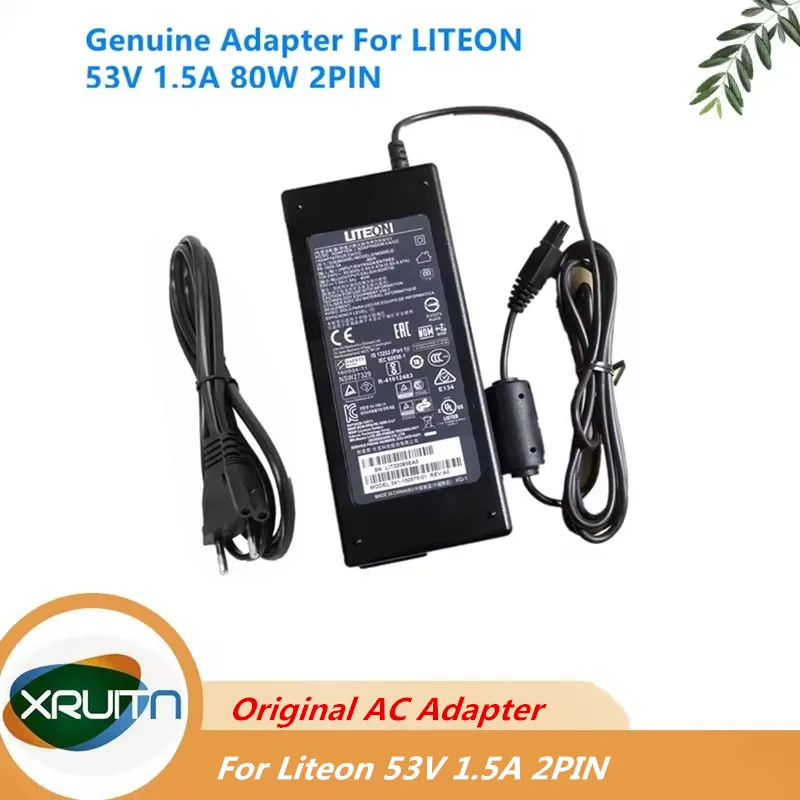 Genuine 53V 1.5A 79.5W AC Adapter Charger For LITEON PA-1800-3-LF 341-0402-01 PA-1800-3A Power Supply Adapter 2Pin