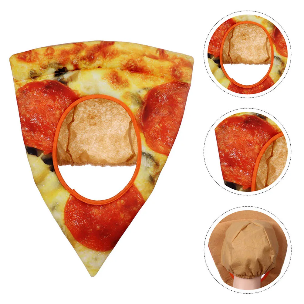 

1Set Pizza Theme Decorative Hat Premium Material Funny Halloween Party Cosplay Christmas Headwear Party Hat Creative Headwear