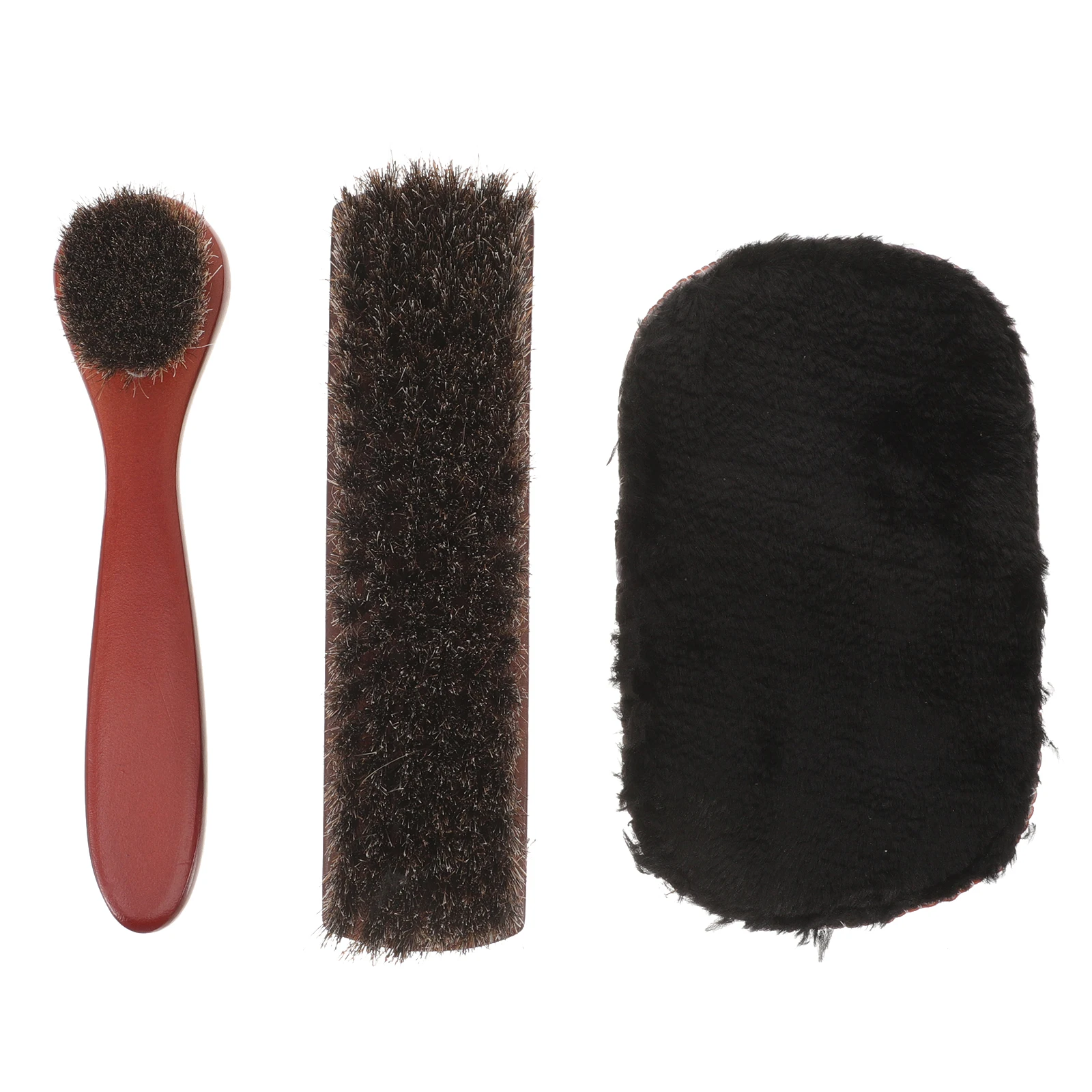 

Shine Shoe Brush Polishing Horse Hair Boot High Gloss Black Multi Functional Cleaning Kit for Shoes Sofas Car Seats