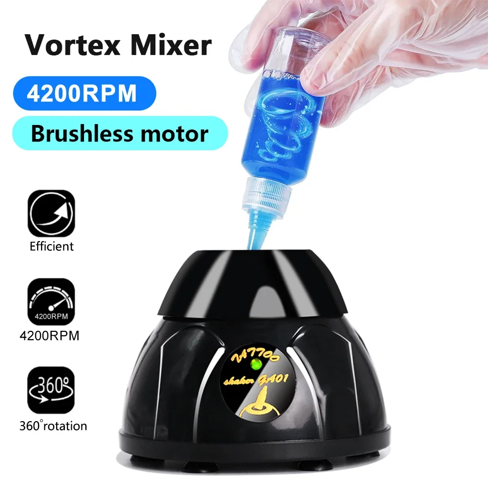 Vortex Mixer Tattoo Ink Pigment Mixer Powerful Swirl Shake Mixer for Acrylic Pigments Nail Polish Mascara Adhesives