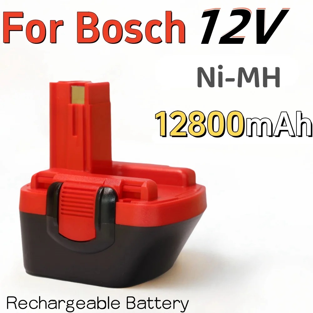 

For Bosch 12V 12800mAh Rechargeable Ni-MH Power Tool Battery BAT043 D70745 PSR12 GSB12 GSR12 BAT038 BAT045 BAT040