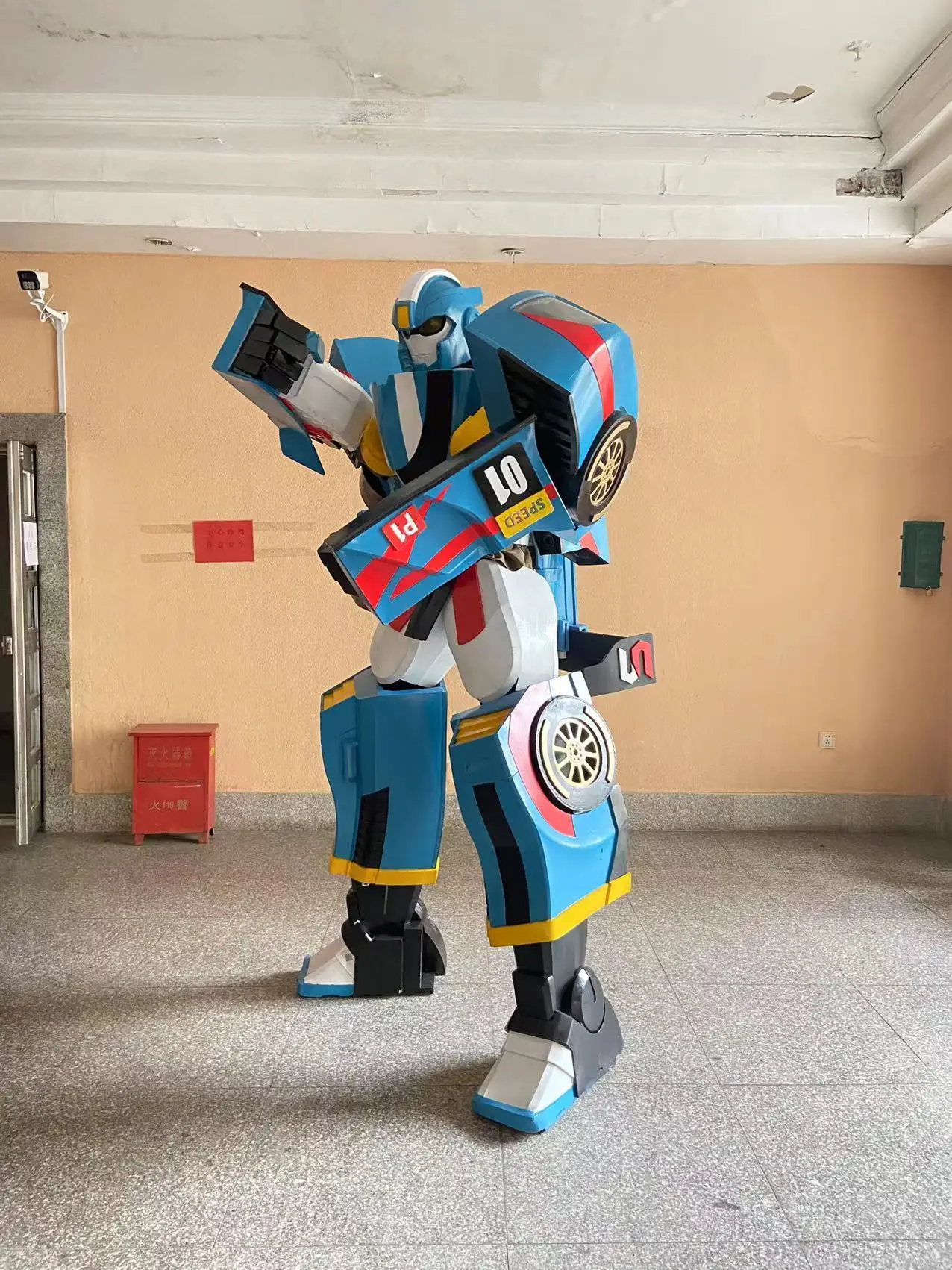 robots can wear deformable human version Optimus Prime stage robot performance clothing armor