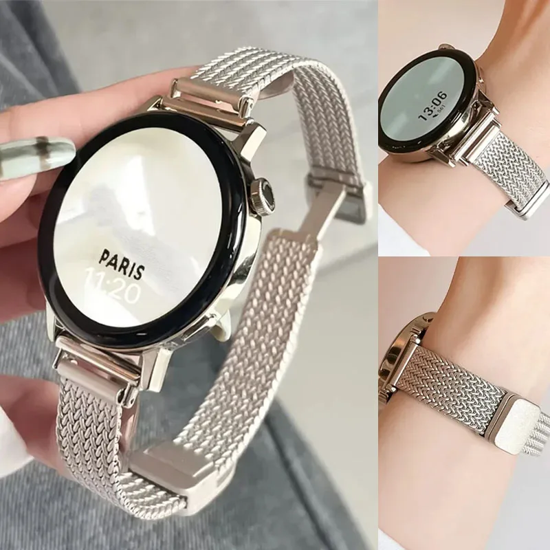 20mm 22mm Luxury Metal Strap for Samsung Galaxy Watch4 44mm/40mm 5 Pro Active 2 Gear S3 Magnetic Bracelet for Huawei Watch Gt2/3