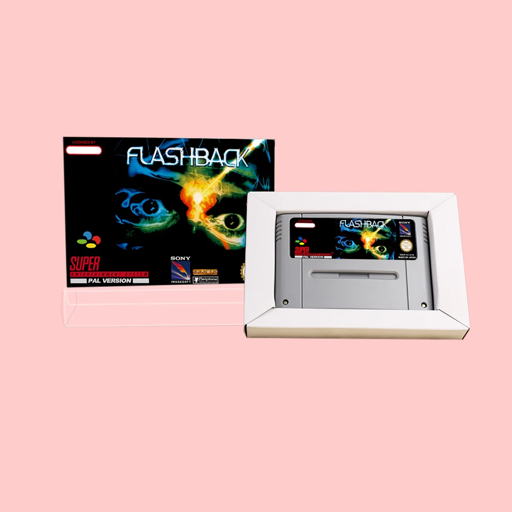 Flashback The Quest for Identity Action Game Cartridge with Retial Box For SNES 16bit PAL Video Game Consoles