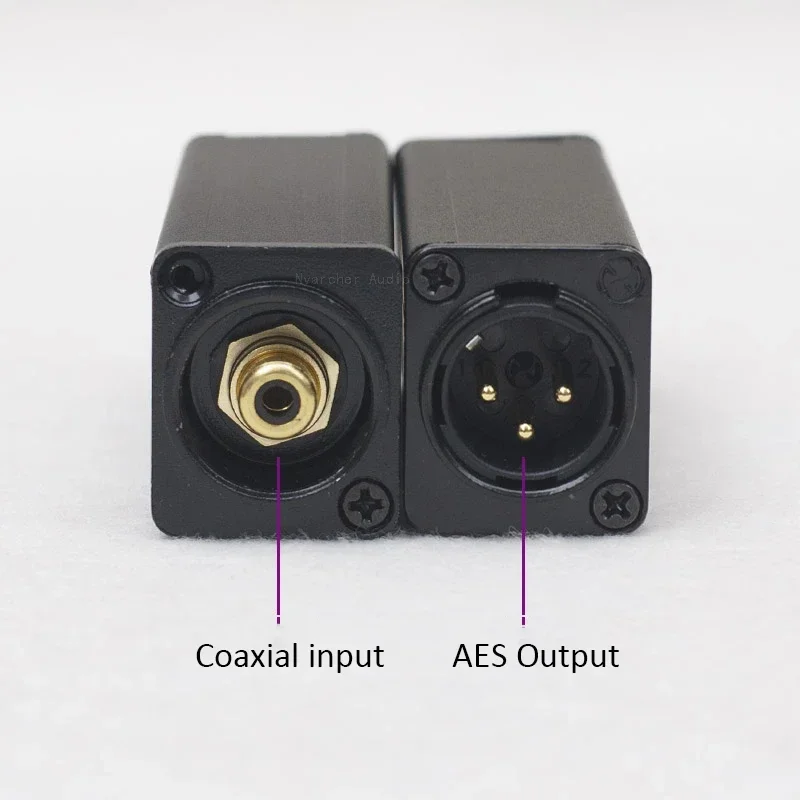 Coaxial SPDIF To AES XLR Recording DAT Connected  Digital Active Monitor Speakers 75 ohms In  110 Ohms Out