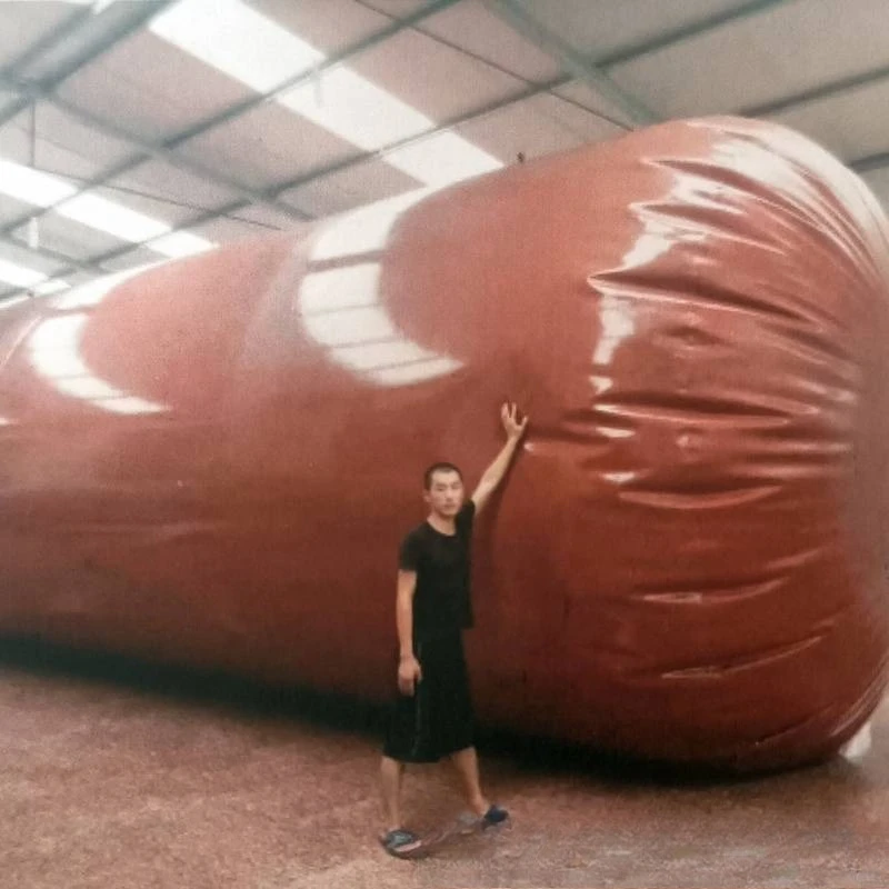Digestor de biogás plegable para exteriores, especial para zonas rurales con lodo rojo suave, con bolsa de aire, para granjas.