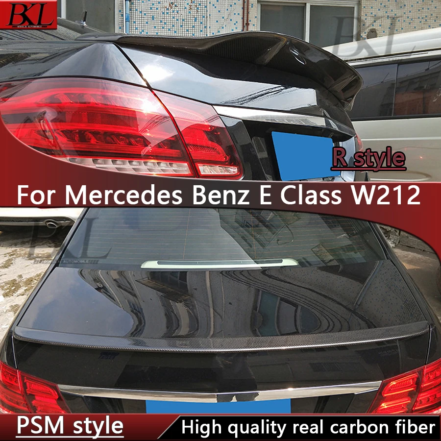 

For Mercedes Benz E Class W212 E200 E300 Carbon Fiber Spoiler Shunt Rear Tail fins Duckbill Car Wing Retrofit the rear wing