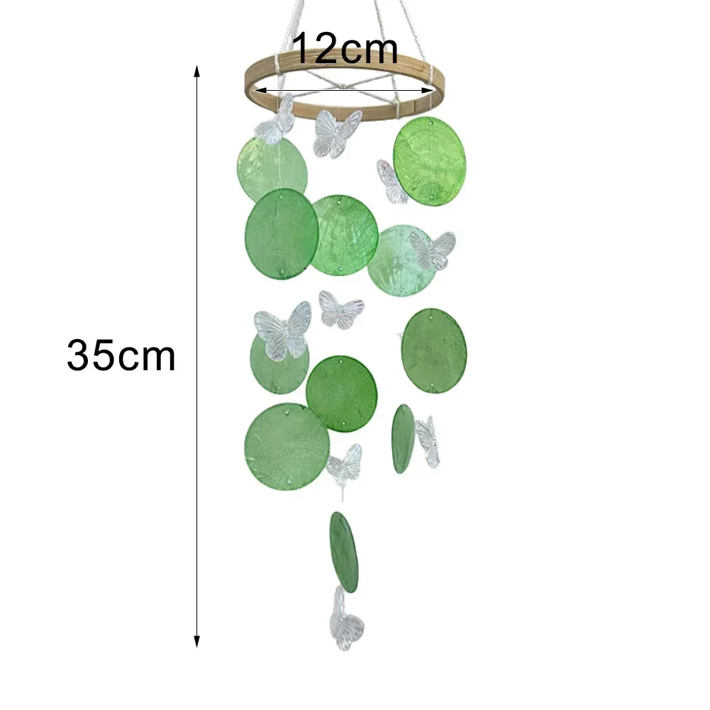 Bohemian Wind Chime Featuring Butterfly And Shell Components Producing Relaxing Sounds For Garden Balcony Or Indoor Settings