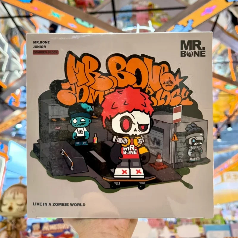 

New Arrival Mr.Bone Junior2 Live In A Zombie World Serie Blind Box Anime Figurine Cute Cartoon Trend Pvc Model Toy Festival Gift