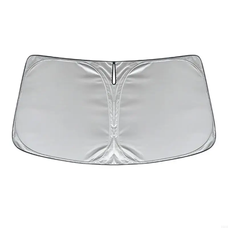 Front Windshield Shade, 180 X 175 Perfectly Fit Window Panel with Heat Insulation 2-Layer Build for Parked Front Glass H9EE