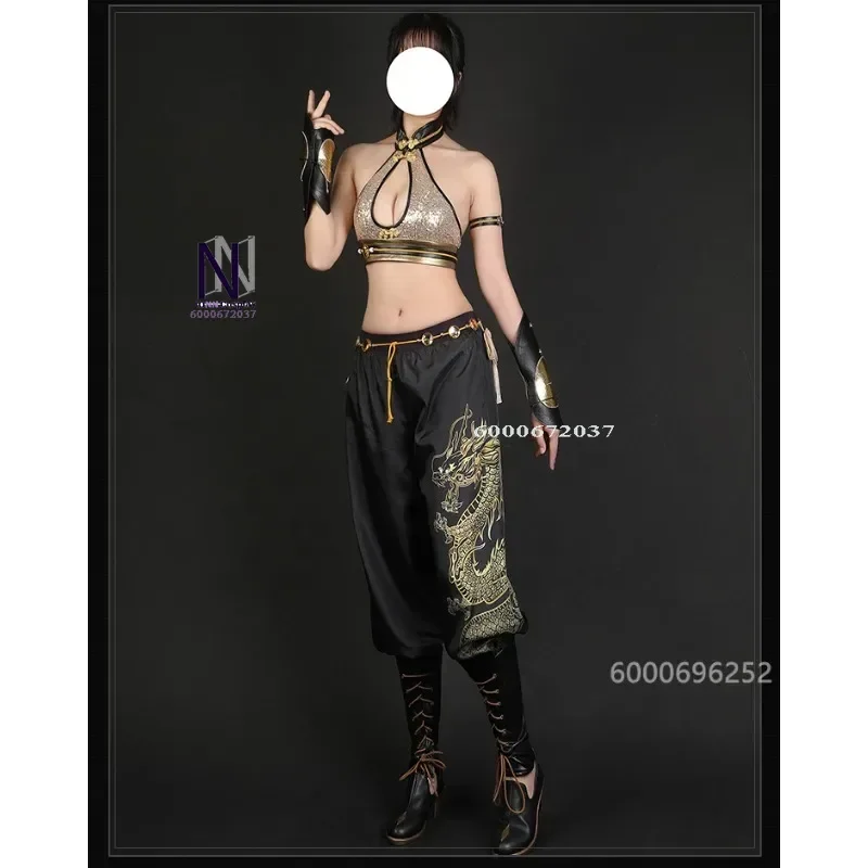 

Naraka Bladepoint Game Valda Cui Cosplay Costume Sexy Women Top and Pants Set Comic-Con Party Role Play Carnival Outfit Full Set