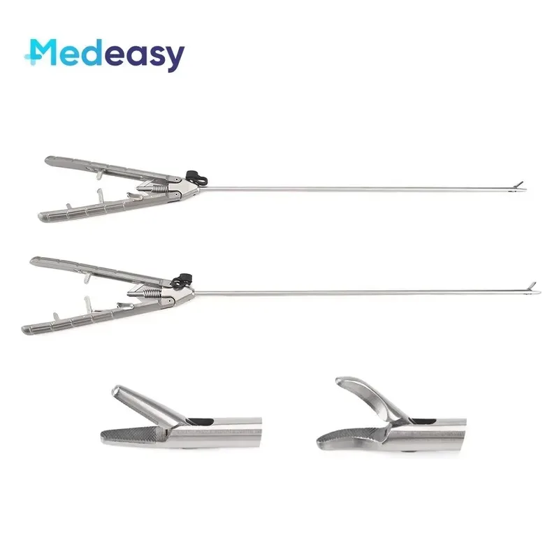 Hot Sale Medeasy Reusable 5mm V Shape Titanium Holder Forceps, Holder Driver Left Curved