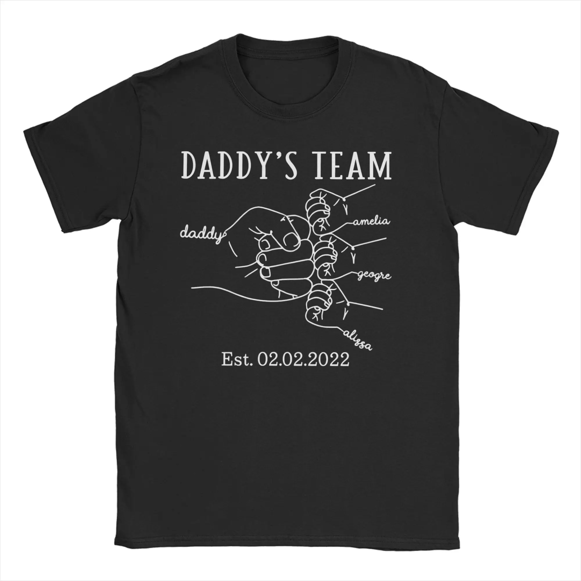 Personalized Grandpa Dad T-Shirt Men Cotton T Shirt Custom Name Birthday Fathers Day Gift Short Sleeve Tee Shirt 4XL 5XL Clothes