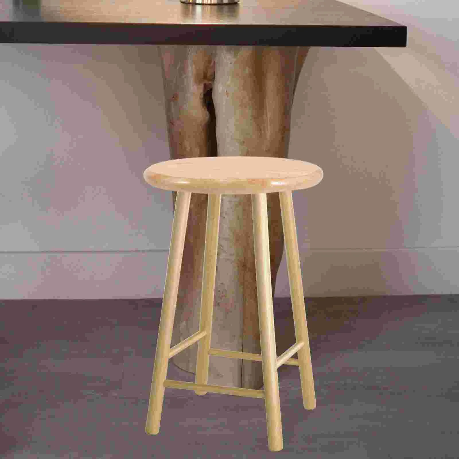 Posavasos redondos de repuesto para asiento de mesa, accesorios de cojín de madera para silla, Barstool, mesita de noche de madera blanca