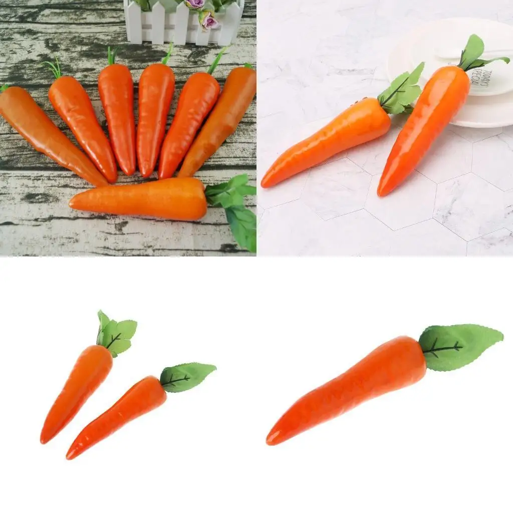 

E8BD Artificial Carrot Simulation Fake Vegetable Photo Props Home Kitchen
