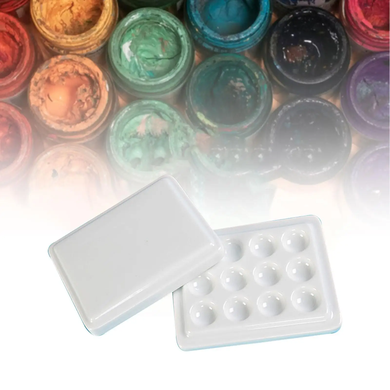 Палитра красок, 12-луночные аксессуары с крышкой, лоток для смешивания цветов, акриловая масляная краска, хобби, художник, акварель