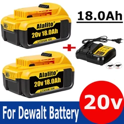 New 100% Original 18000mAh 20V for Dewalt Power Tool Battery DCB206 20V 18.0Ah Battery DCB206 20V Battery DCB205 DCB204-2