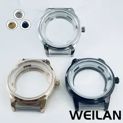 40mm Arch Glass Watch Case RoseGold Black Silvery Stainless Steel Case for NH35 NH36 4R35A 4R36A Movement, Fits 35mm Watch Dial