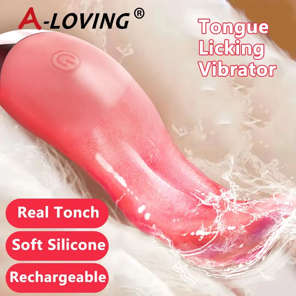 Female masturbation heated tongue licking vibrator clitoral G-spot stimulation oral sex device for couples sex toys adult produc